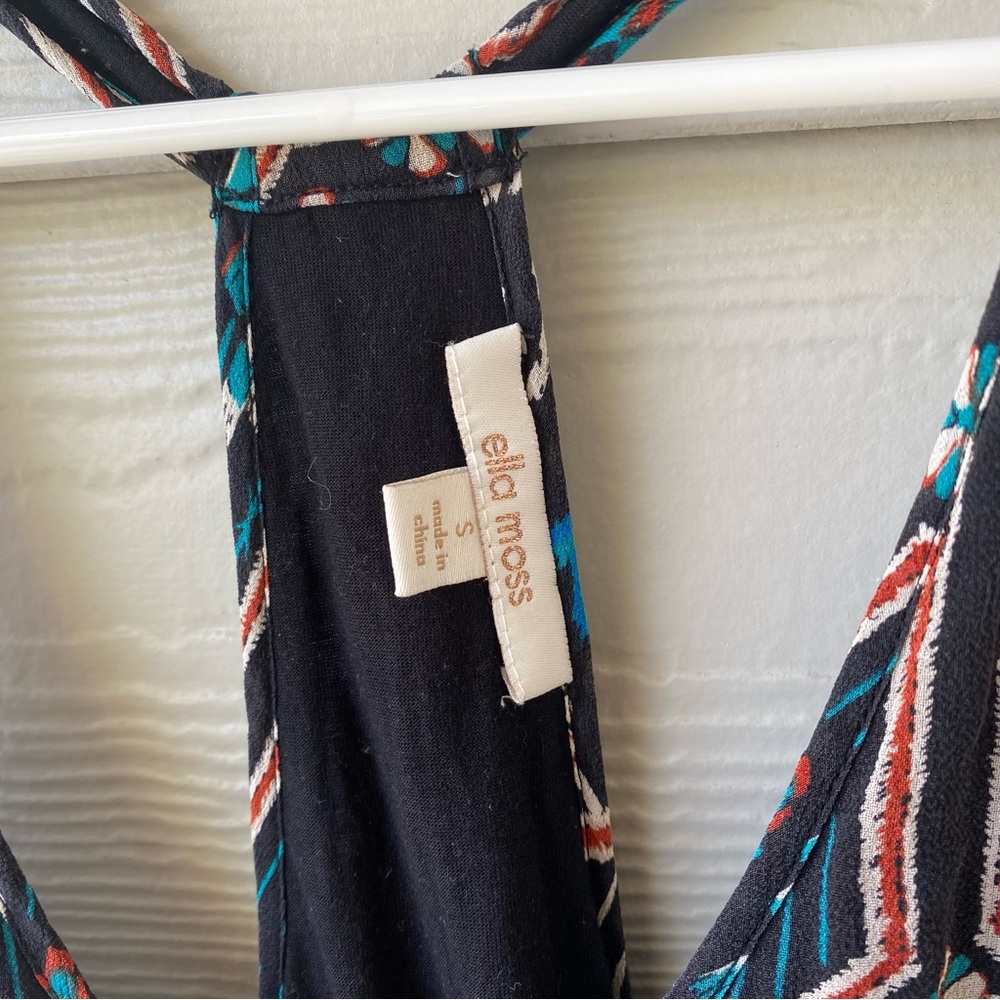 ELLA MOSS Flora Vista Silk Tank in Black - Picture 3 of 11